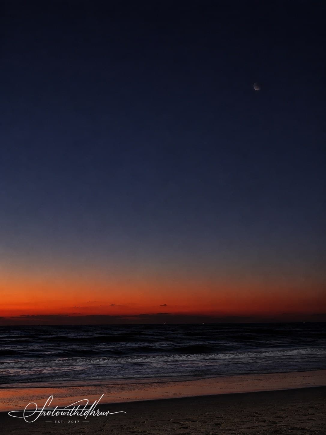 Crescent Over the Blue Hour
